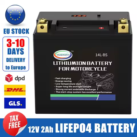 14L-BS Motorcycle Battery 12V LiFePO4 Lithium Phosphate Ion 520CCA 9AH Size150x87x145mm with BMS Vol