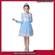 Frozen Elsa dress Dress budak perempuan Dress Baby Girl Frozen Princess Elsa Dresses for Kids Long S