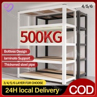 [24 Hours Shipped][Bearing 450KG]Steel Rack Shelves Metal Heavy Duty Stante Grocery Rack Organizer M