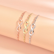 Jewelry สร้อยข้อมืออินฟินิตี้ สร้อยข้อมือแพลทินัม สร้อยข้อมือผู้หญิง ปรับได้ มี 3 สี
