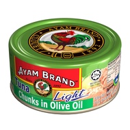 [MD KETO] 3 x 150g AYAM Brand canned  Tuna Chunks in Olive Oil LIght - HALAL OMEGA 3 - in natural Ex