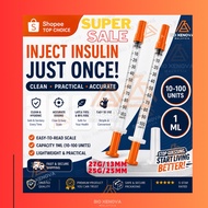 Premium 1ml Sterile Syringe With Needle | 25G/25mm | 27G/13mm | Ready Stock