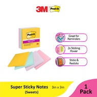 3M Post-it 3in x 3in 360 sheets assorted Super Sticky [MP6544SSSWT]