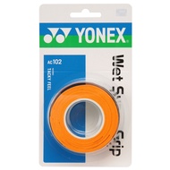 YONEX Tennis Badminton Grip Tape Wet Super Grip (3 Pieces) AC102 Orange