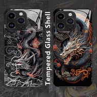 Chinese New Year Good Luck Dragon Liquid Glass Hard Phone Case For Samsung Note 10 Lite 20 Ultra 10 Plus Galaxy A01 Core A02 J4 J6 Plus J7 Pro J7 Prime Luxury Cover