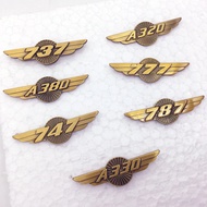 [KEDAI LOKAL 🇲🇾] PREMIUM Boeing 737 747 777 787 Airbus A320 A330 A350 A380 wings Brooches Pin Aviati