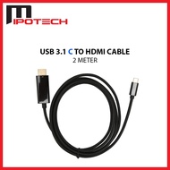 Type C To Hdmi Cable, USB C To HDMI Adapter Cable 2 METER
