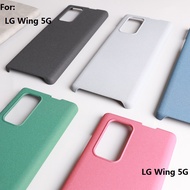 For LG Wing 5G rotary phone case Simple solid color frosted hard case Lgwing sweat proof, fall proof and fingerprint proof protective sleeve