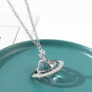 The same style as the Empress Dowager Cixi, Vivienne Saturn net celebrity necklace earrings, crystal