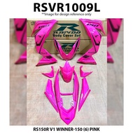 Rapido Coverset cover set (sticker Tanam) RS150 RS150R V1 V2 V3 WINNER 150 (6)  Colour : PINK