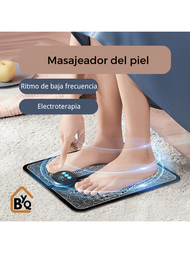 BYQ Masajeador de pies portátil de reflexología para circulación de pies eléctrica remota por USB relajante