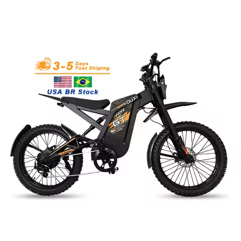 US BR Stock OUXI GT2000 Electric Mountain E Bike Off Road Tire 60V 30AH Battery Double Suspension Di