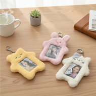 Butter Cat Plush Photocard Holder with Keychain Credit ID Bank Card Bag Korean Idol Photo Protective
