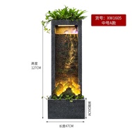 S/💲Pei Zhi Flowing Water Ornaments Living Room Water Curtain Wall Fortune Feng Shui Fountain Circulating Water Humidifie