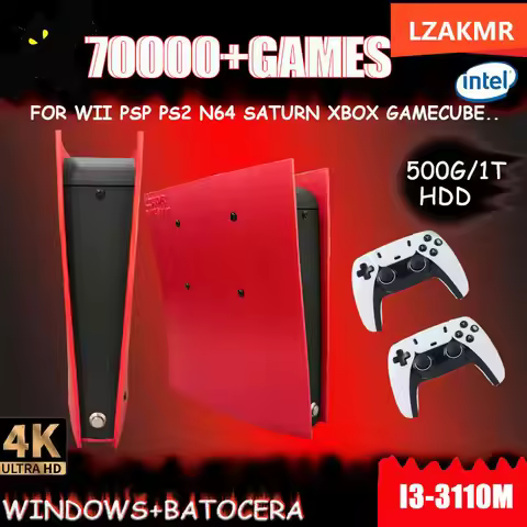 Retro Game Console X2 Batocera I3-3110M 1TB HDD 70,000+ Games 60+ Emulators for PS2 Wii PSP GC N64 4
