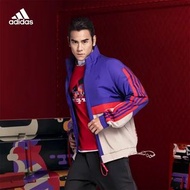 全新正品 Adidas CNY 男裝 外套 立領 休閒 網布內裡 大口袋 新年限定款 彭于晏 咖紫紅 M號