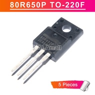 5pcs 80R650P MMF80R650PTH TO-220F 8A/850V N-channel MOSFET Transistor Original