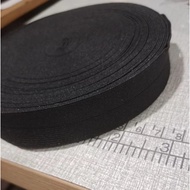 25mm Black Garter Elastic Band – 1 Meter