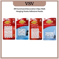 3M Command Decoration Clips Walk Hanging Hooks Adhesive Hooks