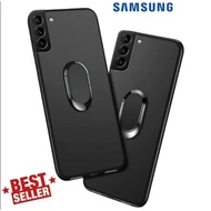 Original Soft Case Samsung Galaxy S23/S23 Plus 5G Case Baby Skin Ring Bracket Black Matte Macaron Casing Cover Full Protect Persisi Anti Shock Ori Original