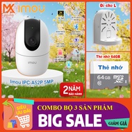 [Genuine Combo] WiFi Camera 360 IMOU Ranger 2 IPC-A52P 5MP – Panning, 2-Way Talk + L Base + 64G/128G