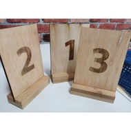 Table Number Wood Slot-in Type/ Dine in Table Number