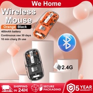 Wireless Mouse Transparent BT5.1/2.4G Bluetooth Mouse Rechargeable Mute Mouse