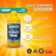 DashOil 4T 10w50 1L Fully Synthetic SN Motorcycle Engine Oil Minyak Hitam Pelincir Motor RS150 Y15 V