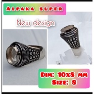 Super alpaca burnt alpaca agate ring.27