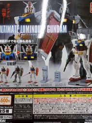 高達扭蛋 Ultimate luminous Gundam 01  1套5款 +送1建築物(隨機款式) 共6款