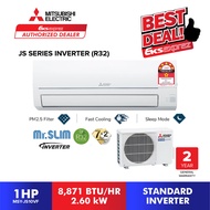 Mitsubishi Mr.Slim Standard Inverter Aircond JS Series (R32) MSY-JS10VF / MSY-JS10VF2 / MSY-JS13VF/ MSY-JS18VF / MSY-JS24VF (1HP / 1.5HP / 2HP / 2.5HP) - Air Conditioner / Penghawa Dingin