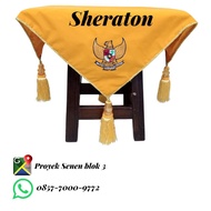 Paskibra tray base, flag ceremony tray base with yellow pendant