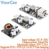 PD65W 65W Fast Charger Module DC 8-30V Buck Step Down Type-C Supports PD3.1 PPS QC3.0 SCP Fast Charg