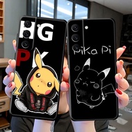 Phone Cover Soft Black TPU Cartoon Cute Charactor Pikachu For Samsung Galaxy NOTE 20 10 9 8 Ultra Lite M62 M53 M51 M33 M32 M31 M30 M30S M23 M20 M10 5G 2018 J8 J7 J6 Pro Plus Prime