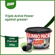 Axion (Lime Charcoal) Antibacterial Dishwashing Paste with Triple Active Power - 550 g