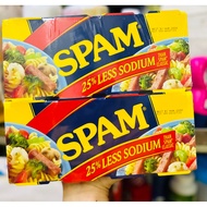 Lot of 4 boxes of Spam Less Sodium Canned Meat 25% 340g reduced salt Spam午餐肉