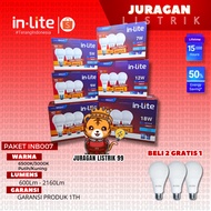 INLITE LED BULB LAMP INB007 PACKAGE 2 FREE 1 5W 7W 9W 12W 15W 18W MULTIPACK SAVING PACKAGE