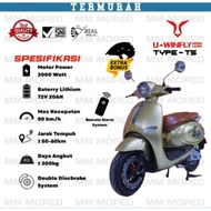 Super Promo Ramadhan Sepeda Listrik Subsidi Uwinfly T5-Bonus Helm-Gold