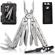 HX OUTDOORS-19 in 1 Multi-Function Tool Knife Set, Stainless Steel Multi-Function Pliers, with Ignit
