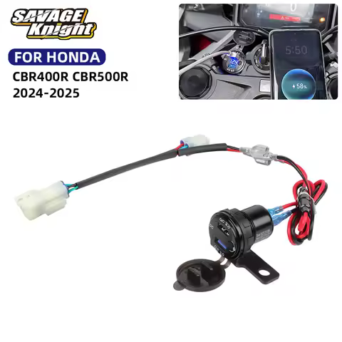 2025 2024 CBR500R USB Charger 3.0 QC Outlet Power Connector for Honda CBR400R CBR 500R 400R Auxiliar