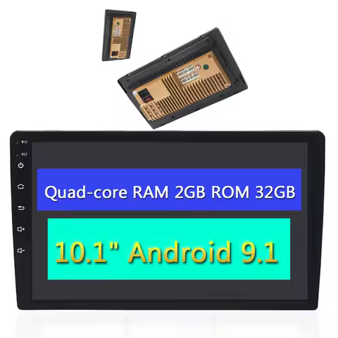 2DIN Universal Android 9.1 Car navigation 10.1" Quad-core RAM 2GB ROM 32GB Car Stereo Radio Wifi 3G 