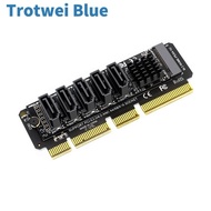 Riser M.2 NVME PCI-E X4 X8 X16 To SATA 5 Port Adapter Card for SATA III 6GB/S M2 PCIe PH56 1U Chassi