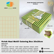 20x20 Velvet Motif Rice Box/Food Box/Catering Box/kraft Rice Box/Cake Box