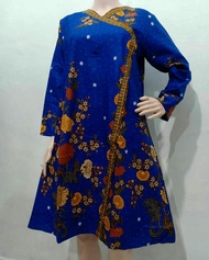 ATASAN TUNIK BATIK KOMBINASI MODEL TERBARU PAKAIAN KANTOR REMAJA MASA KINI