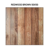 Keramik Kasar Untuk Teras Atau Garasi 50x50 Redwood Brown