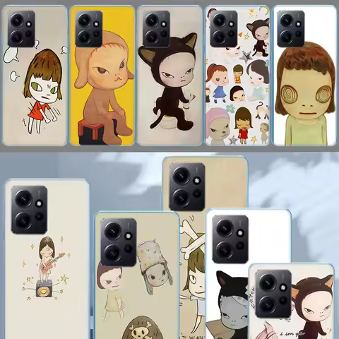 Cute Nara Yoshitomo Art Phone Case For Redmi Note 14 15 Pro 5G 13 12 Pro Plus 11 11T 11E 11S 10 Pro 