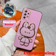 Casing SAMSUNG a13 5g a13 4g samsung a32 4g samsung a32 5g samsung a23 5g phone case Softcase silicone shockproof new design Rabbit makeup mirror with holder for girls DDTZJ01