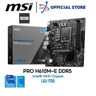 MSI PRO H610M-E DDR5 LGA1700 MOTHERBOARD COMBO DEAL I3-13100F / 12400F / 12700F