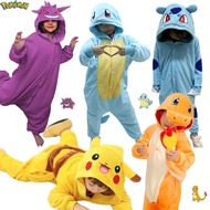 TAKARA TOMY Pokemon Gengar Snorlax Charmander Onesie Kigurumi Kids Squirtle Pikachu Cosplay Costume 