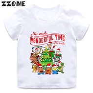 Toy Story Buzz Lightyear Woody Christmas Print Funny Kids T-Shirts Girls Clothes Baby Boys T shirt S